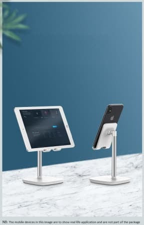 Adjustable portable phone stand - White_0